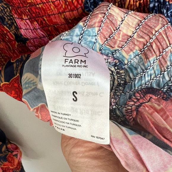 FARM RIO Mini Smocked Dress Garden Navy S - Picture 12 of 12